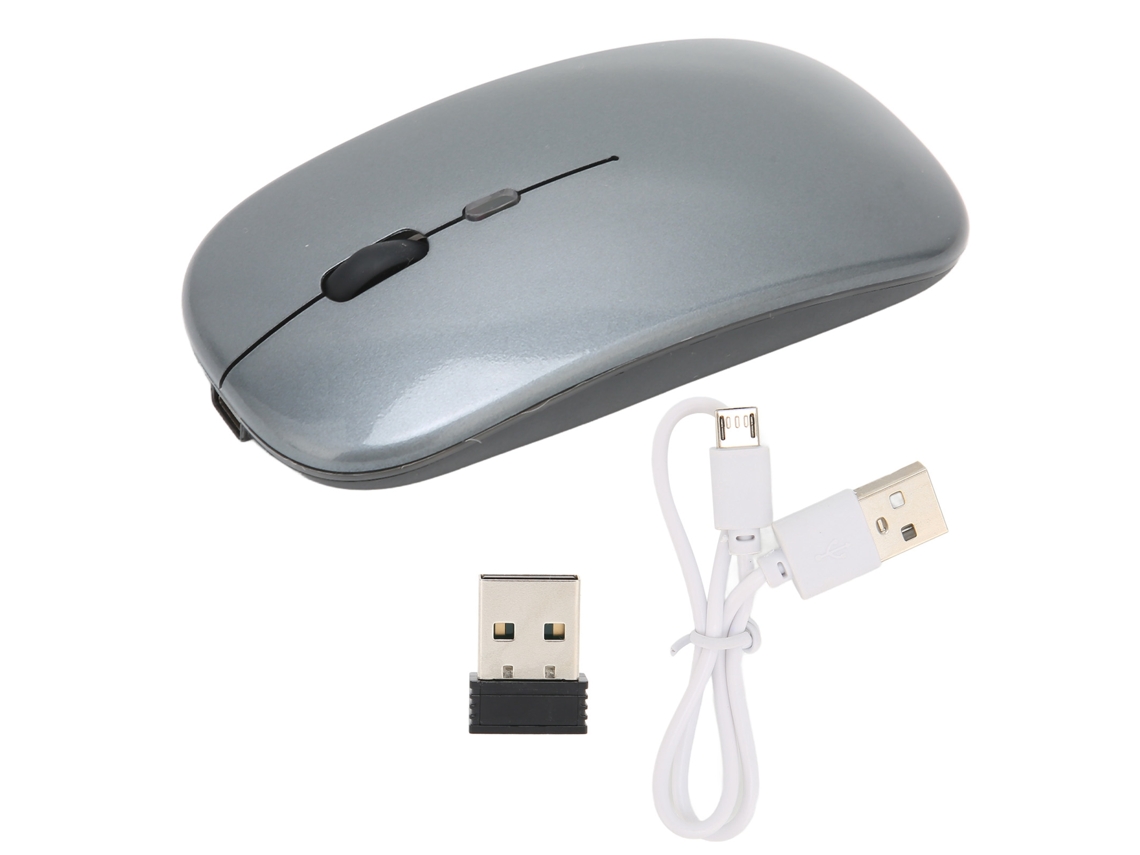 2026 rato Led Sem Fio Silencioso com Carregamento Usb Cinza