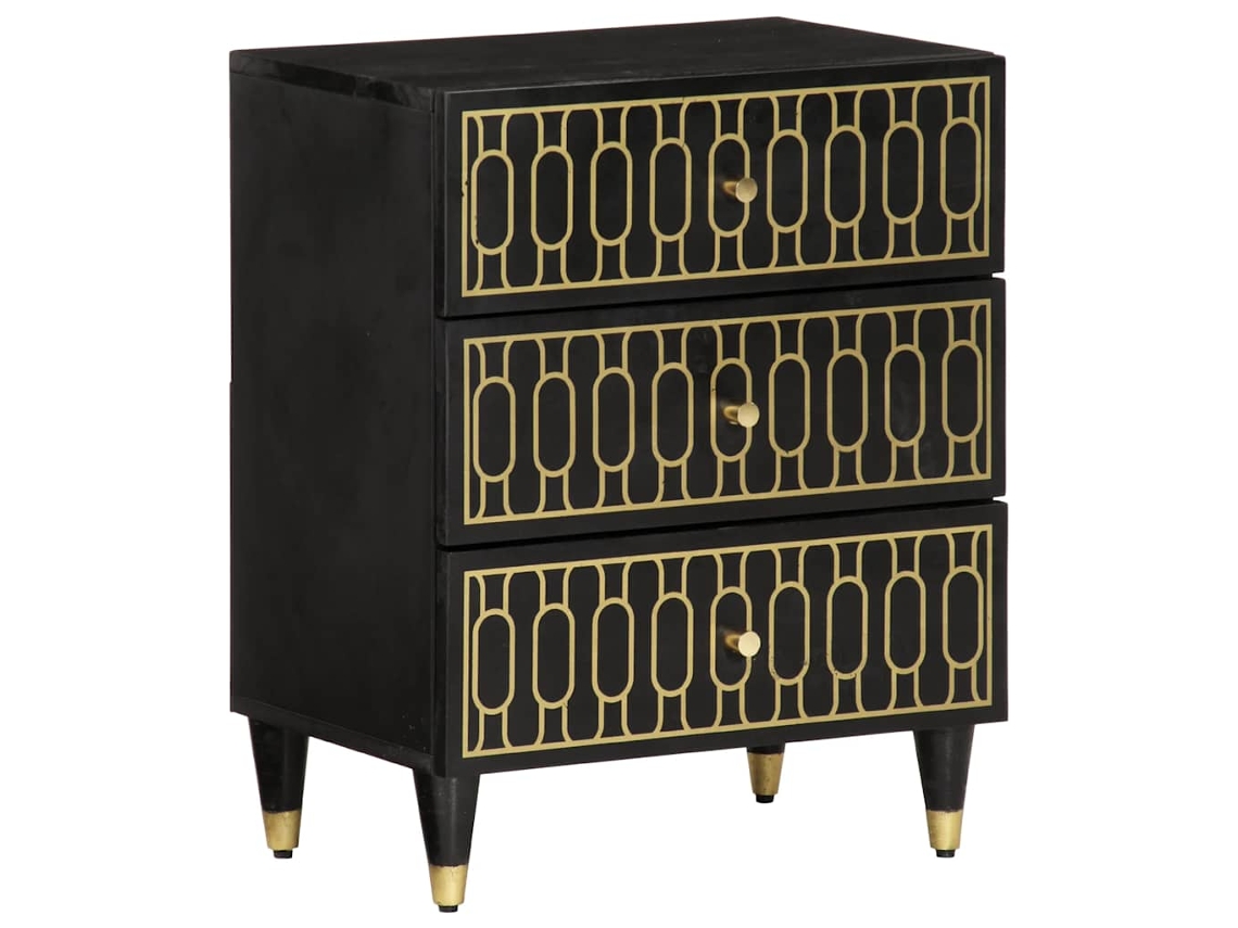 Vidaxl Mesa De Cabeceira 50x33x60 Cm Madeira De Mangueira Maciça