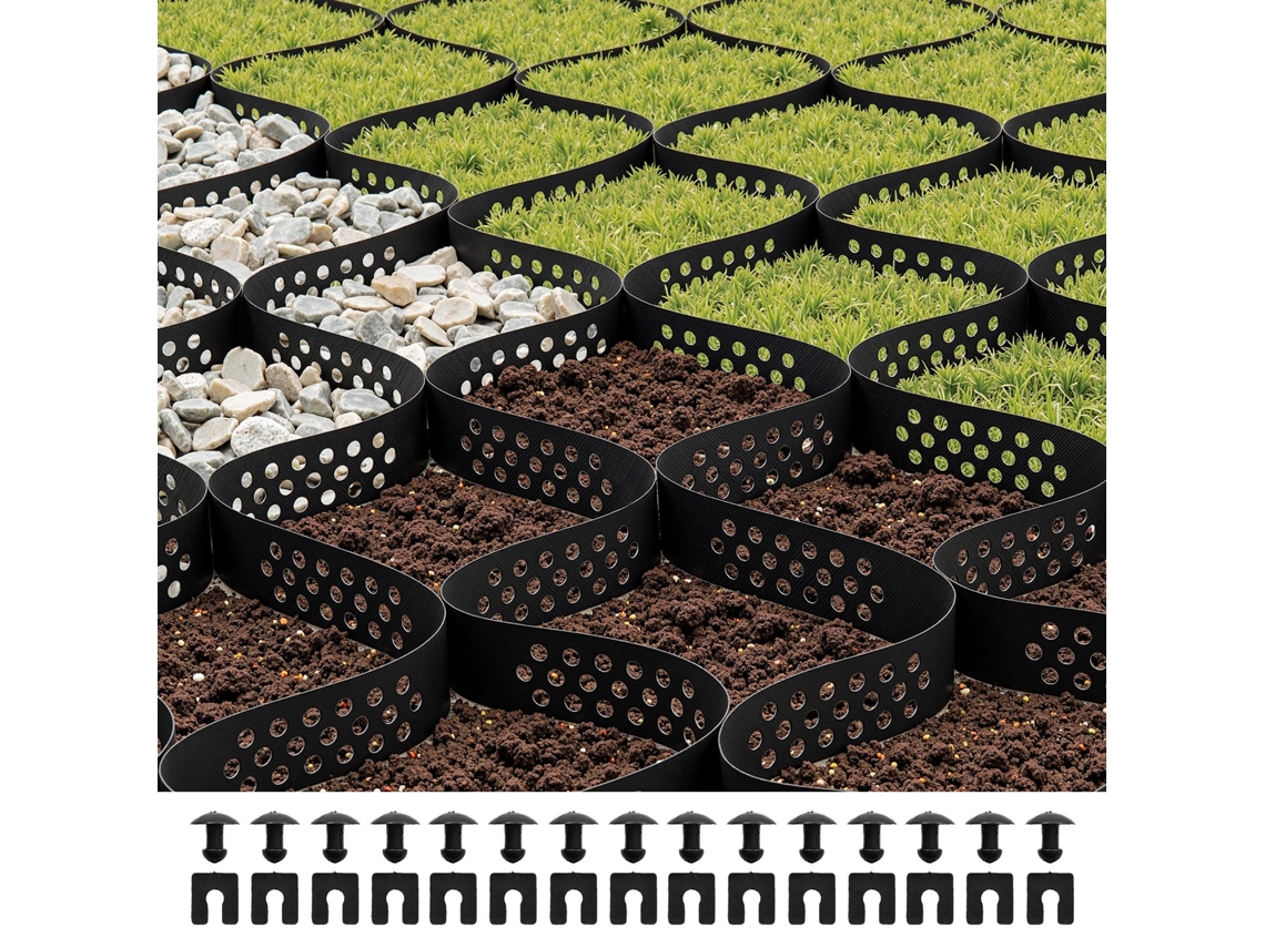 Grade De Solo De Cascalho Profundo Vevor 5 Cm 500x198 Cm Para Jardim
