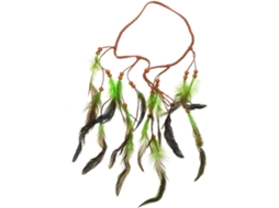 Tiara Étnica Boho Para Mulheres E Meninas, Com Penas E Contas De Madeira, Leve.