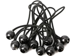 Kit De 10 Presilhas Para Bandeiras, Corda Elástica Com Bola Para Amarrar Birutas E Mastros De Bandeiras. Corda Elástica