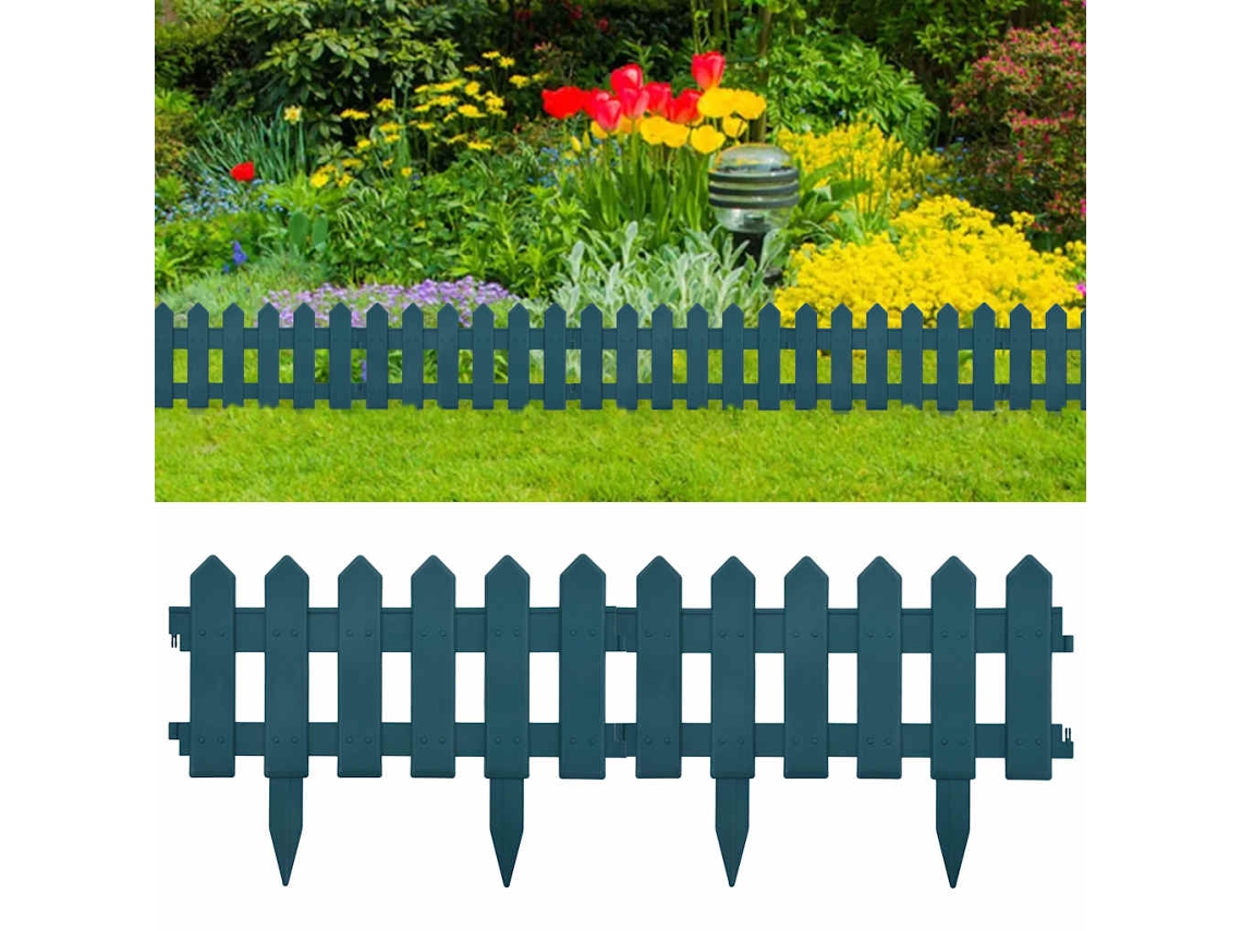 Vidaxl Bordas De Relvado 25 Pcs 10 M Pp Verde