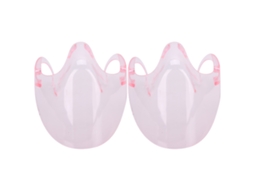 KOFIHETY Unids Protetor Facial Transparente Com Fixação Auricular, À Prova De Poeira E Respingos, Cobertura Protetora Vermelha