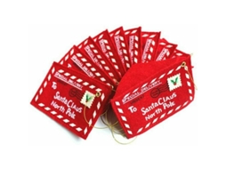 Papelaria Caixa De Correio Do Papai Noel, Poste De Natal Norte, 10 Peças, Cartas Para O Papai Noel, Envelope De Feltro Bordado, En-aquaforge