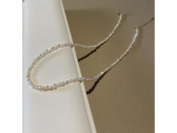 Colar De Pérolas Barroca Natural Ajustável Com Comprimento Extensível