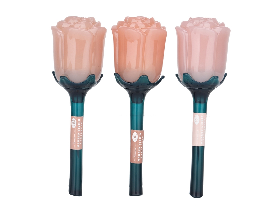 Conjunto de 3 peças de ferramentas de maquiagem corretiva à prova d'água para cosméticos.