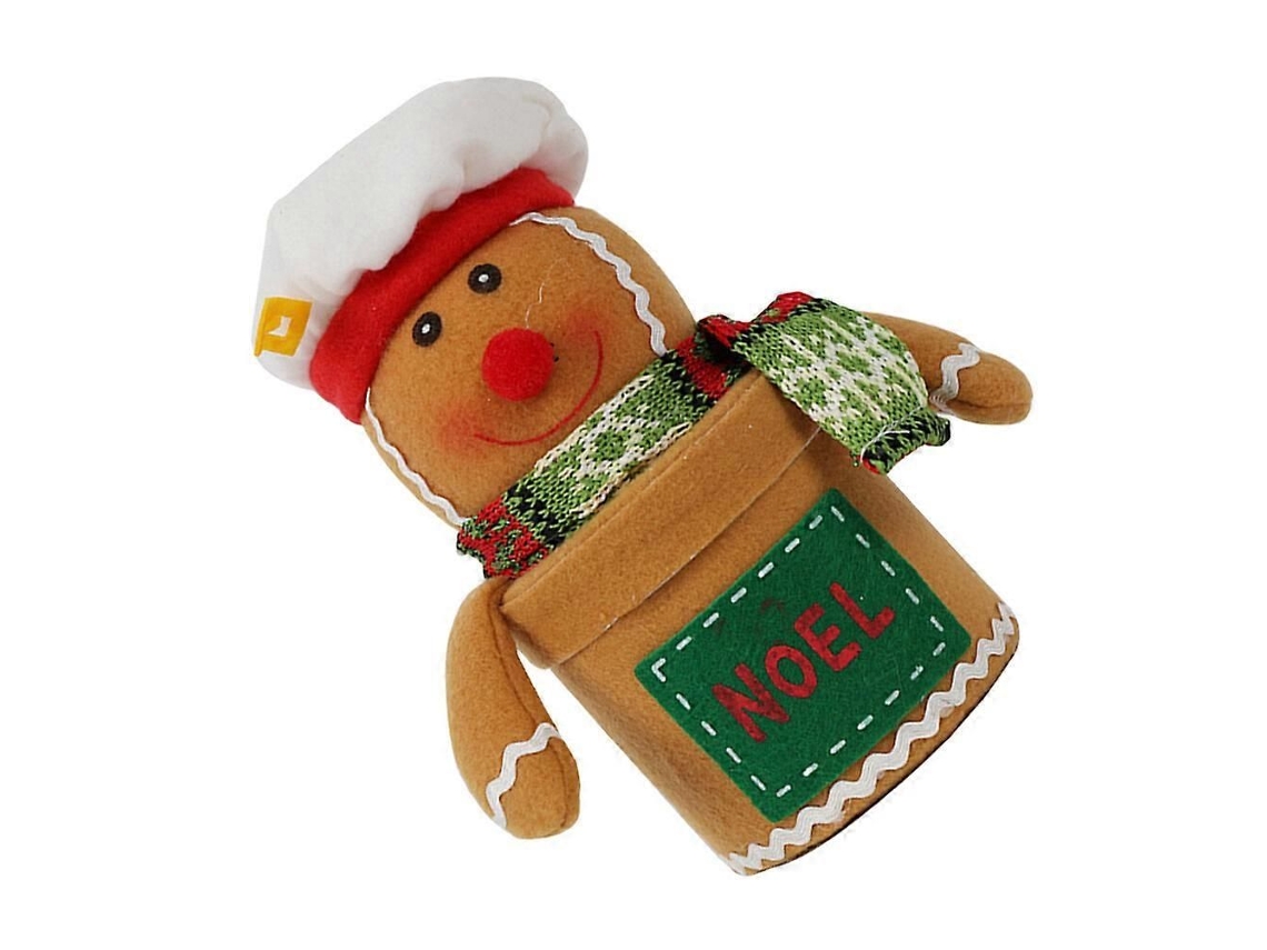 1 Caixa Em Formato De Boneco De Gengibre Para Biscoitos E Presentes De Natal