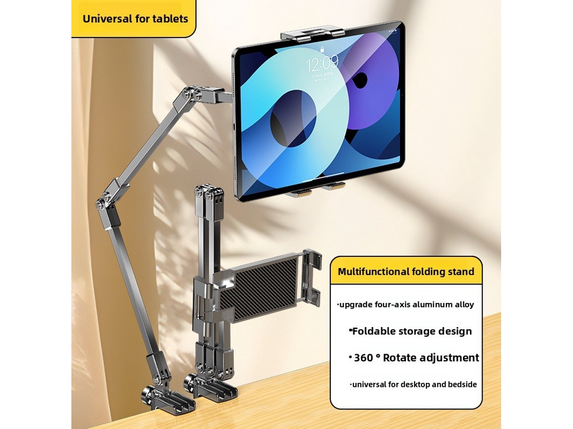 Suporte Totalmente Metálico Para Celular E Tablet, Ideal Para Transmissões Ao Vivo Em Desktops, Com Suporte Ajustável Para Ipad.