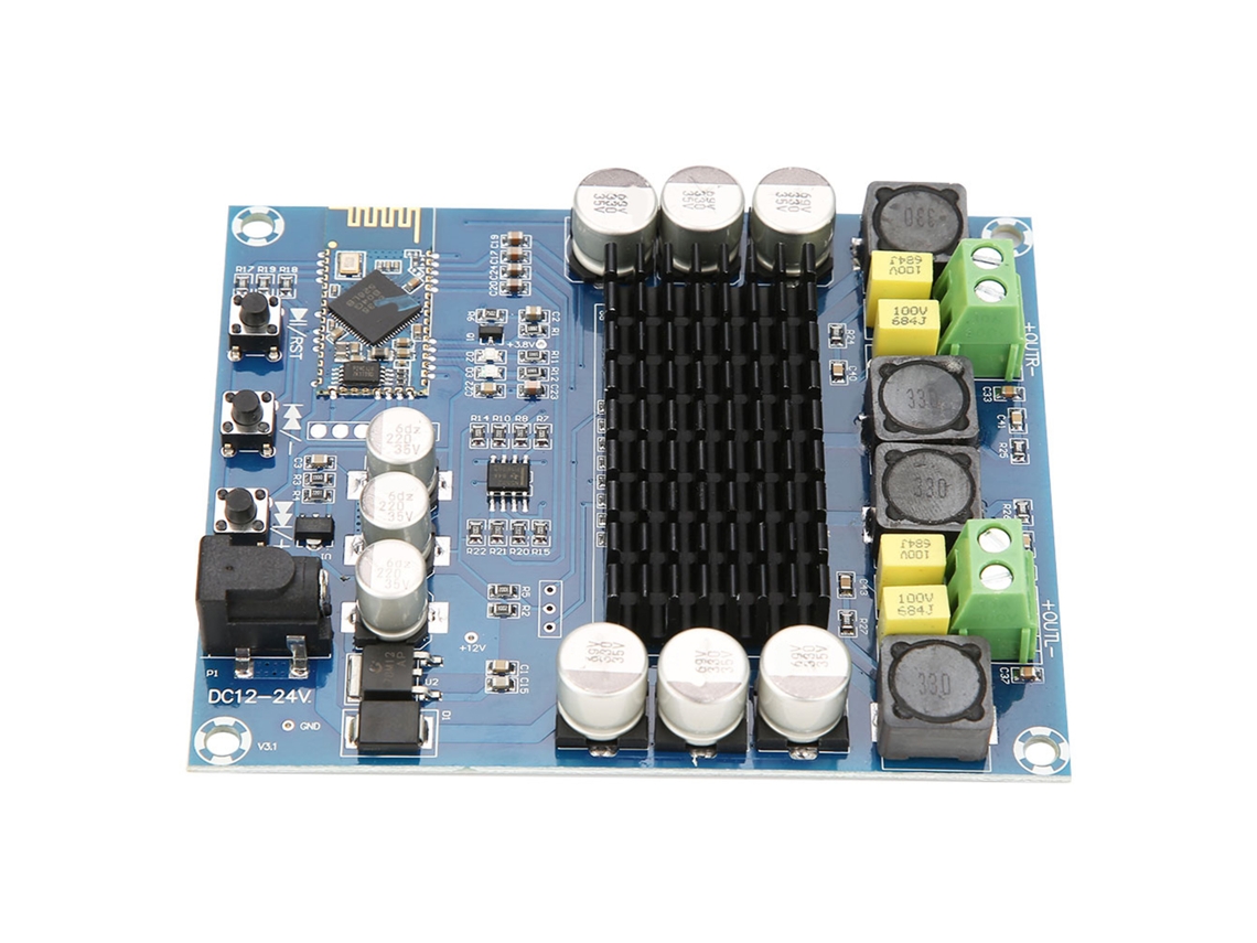Laxiscreed Amplificador De Áudio Digital Bluetooth 2 Canais 120w + 120w De Potência