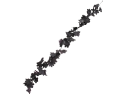 Guirlanda de Folhas Bordo Artificiais 175 Cm para o Halloween, Pingente de Videira Artificial Preta, Decoração de Festa Interna BRILVIBERA