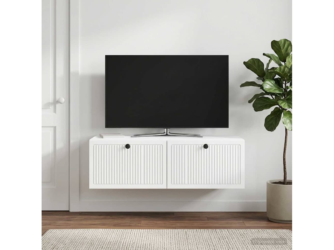 Vidaxl Gabinete De Tv De Parede Branco 98 X 41 X 30 Cm