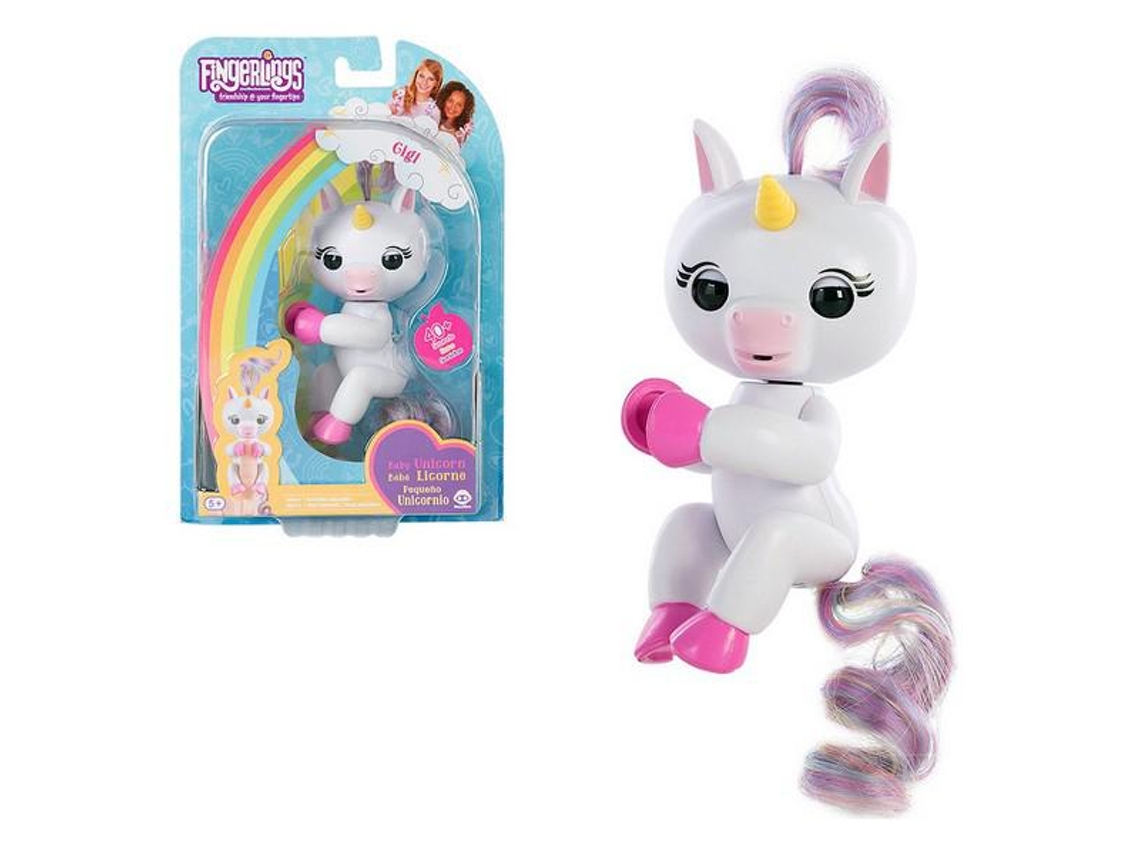 Boneco Unicorn Gigi Fingerlings Branco 117085