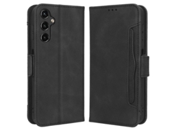 Yuru capa de Couro Pu para Samsung Galaxy A14 5g com Slot para Cartões, Suporte e Fechamento Magnético Anti impacto