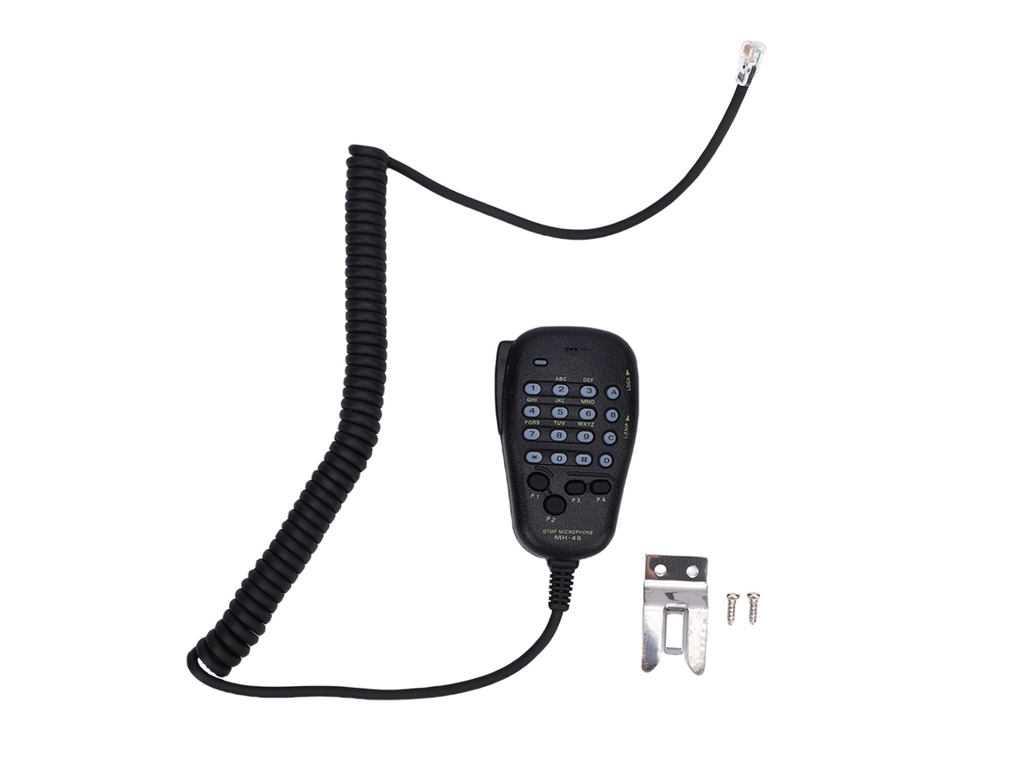 Microfone EOOCOO com função DTMF e adaptação para rádio de carro