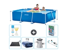 Intex Piscina Com Estrutura Retangular - 220x150x60 Cm - 7-peças S82