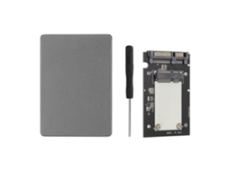 Enclosure Adaptador Ssd De Ligação Msata Para Sata3.0 De Alumínio Com Transmissão De Dados 6gbps Para Computador Cinza