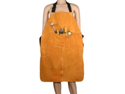 Avental De Soldagem De Couro Com Bolsos Para Ferramentas, Roupa De Trabalho Resistente Ao Calor E À Chama Com Cobertura Total Para Soldadores E Artesã