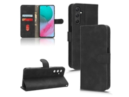 Capa De Celular Flip Magnética Em Couro Sintético Com Toque Aveludado Para Samsung Galaxy A15