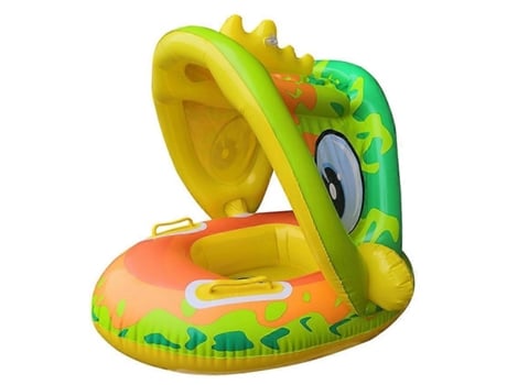 Assento de natação infantil para bebês, círculo inflável, anel de natação para piscina, assento de água para bebês com guarda-sol, brinquedos de festa na praia de verão Wiuos