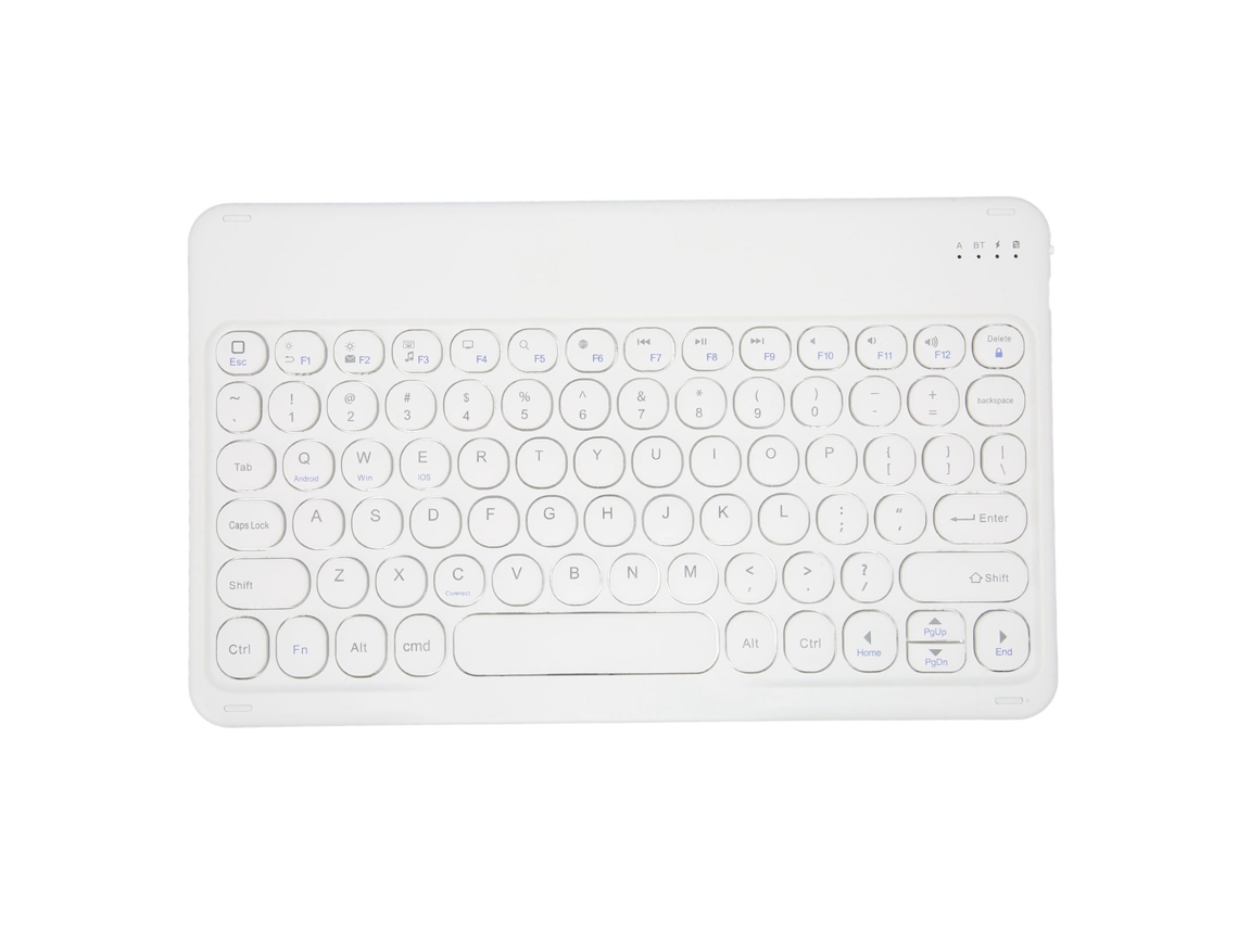 Teclado Sem Fio Ultra Fino Com Teclas Redondas Retrô