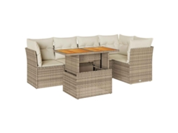 Garden Sofa Set, Garden Sofa Sets Vidaxl Bege Rattan / Vime (n/a)