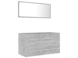 Bathroom Furniture Set, Bathroom Furniture Sets Vidaxl Cinzeto Madeira Processada (n/a)