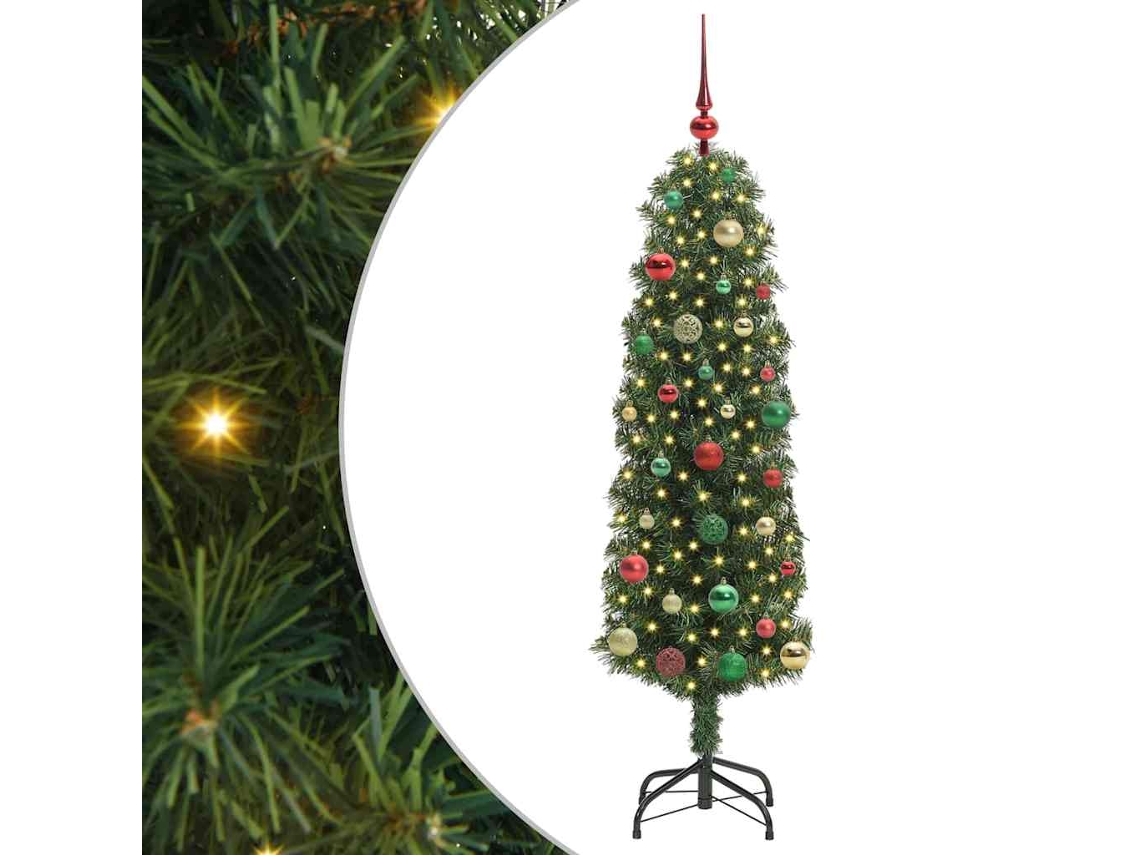 Conjunto 1 Árvore De Natal Vidaxl Verde Pvc (150 Cm)