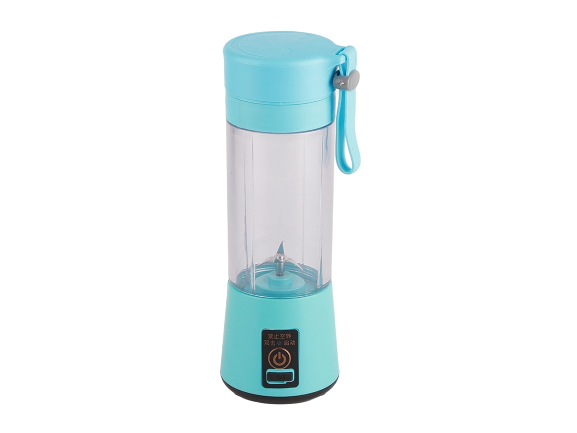 Máquina de fazer suco portátil USB com duas lâminas para frutas legumes bebês azul | S/MARCA