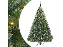 Vidaxl Árvore De Natal Artificial Com 300 Leds Verde 210 Cm Pe E Pvc