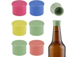 Conjunto de 6 Rolhas de Silicone para Vinho, Cerveja e Champanhe BRILVIBERA