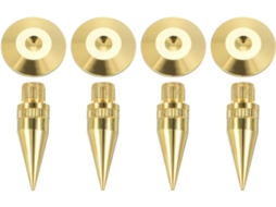 Kit de 4 Pregos de Cobre Ajustáveis Antichoque para Caixas de Som, Subwoofer, Cd, Dvd e Amplificador, Kit com 4 Peças AQUAFORGE