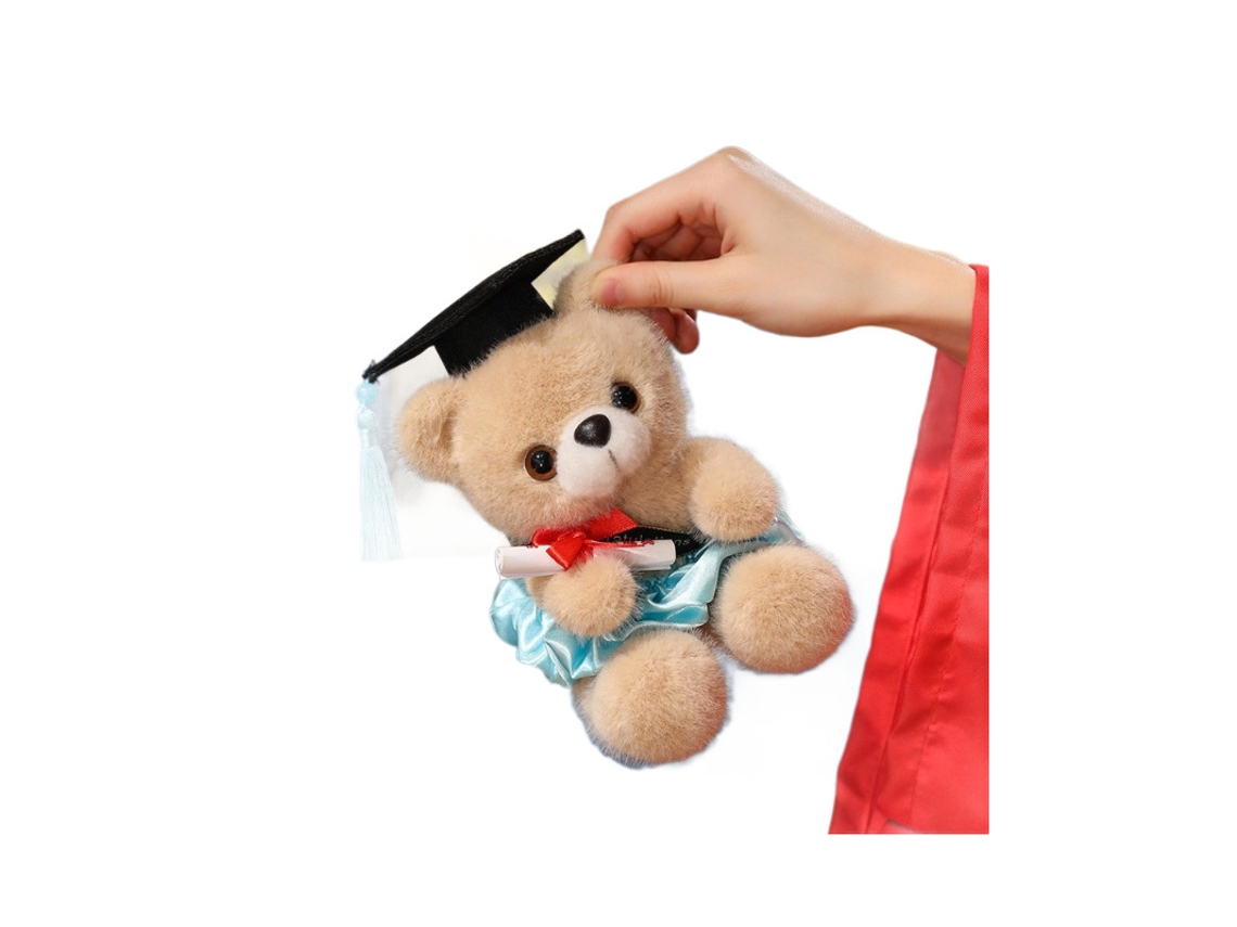 Buquê de Urso de Formatura Pelúcia Presente de Graduação para Namorada Rosa Choque CHABERLU (conjunto Completo)