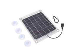 Painel solar Primerox de 10 W com saída USB transparente, dupla face para viagens gratuitas | S/BRAND