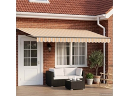 Vidaxl Toldo Retrátil Elétrico Amarelo, Cinza, Antracite 4 × 3 M