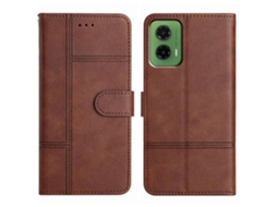 Capa De Celular De Couro Com Textura De Couro De Vaca E Costura