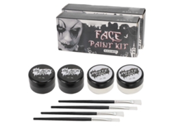 Pintura De Cara Y Cuerpo En Blanco Y Negro, Conjunto De Maquillaje Para Fiestas, Disfraces Y Eventos Temáticos