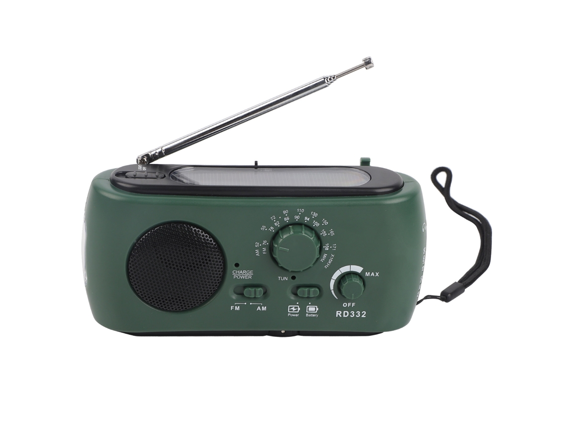 Rádio Am/fm com Lanterna Led Carregador Solar Manivela | S/MARCA
