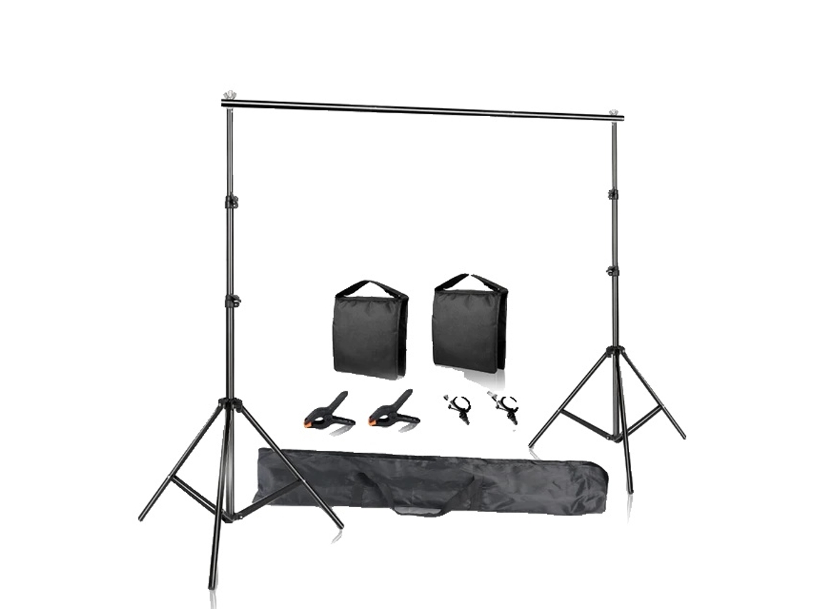 Sistema De Suporte Para Fotografia, Fundo Ajustável, Tela Verde Chromakey,suporte 2x3m,básico Com Sandbag Oem