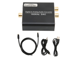 Conversor de Áudio Digital para Analógico, Adaptador de Áudio Digital Óptico Coaxial para Analógico Rca para Tv, CHABERLU