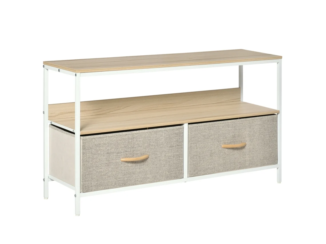 Suporte para TV PRIME KANG, para 47 polegadas, com gavetas, prateleira, 98x29x56 cm, madeira