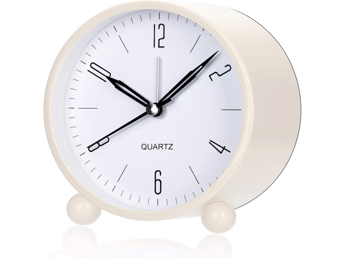 Despertador grande de 4 polegadas, metálico, elegante, bateria BRILVIBERA