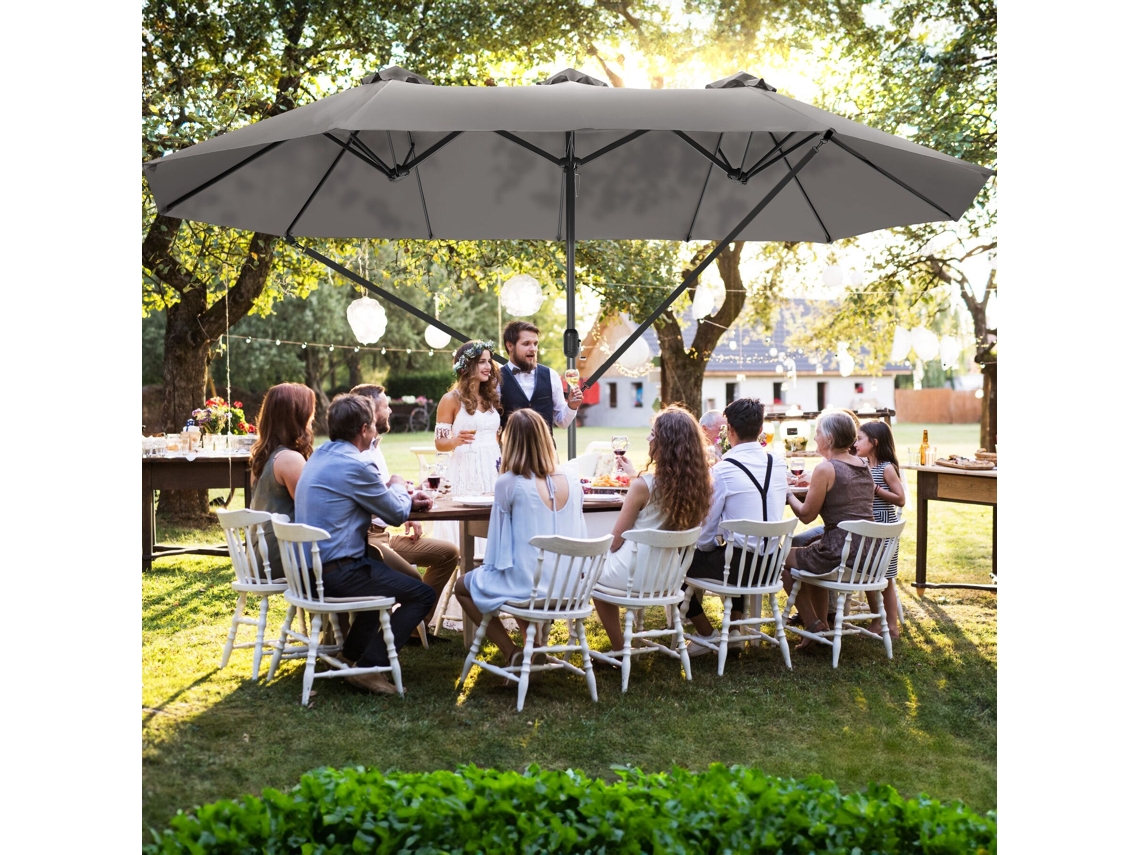 Guarda-Sol TECTAKE Silia com Altura Ajustável 460x270cm