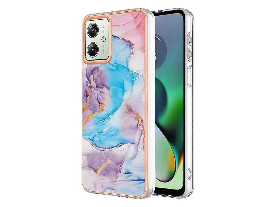 Capa Para Celular Motorola Moto G54 Em Tpu Com Revestimento Eletrolítico Imd