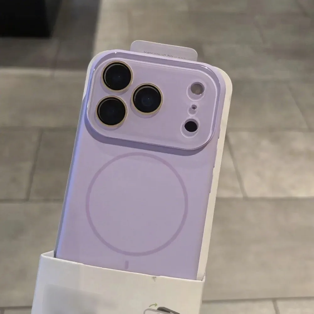 Capa De Celular Em Silicone Líquido Magnético Para Iphone (iphone 13 Pro Max Roxo) Com Função Magsafe.