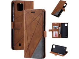 Capa para Oppo Realme C20 2021 HONGWE. Magnética Castanho