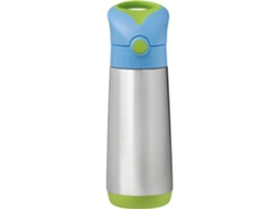 Garrafa Térmica Para Beber Com Palhinha 500 Ml Azul Verde B.box
