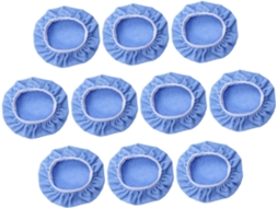 Conjunto de 10 discos de microfibra para policiamento, enceramento e limpeza de veículos.
