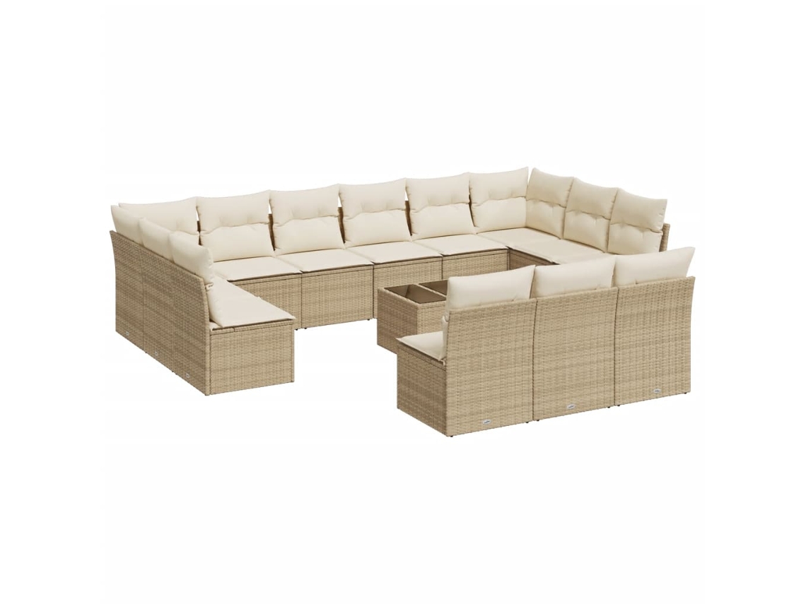 Garden Sofa Set, Garden Sofa Sets Vidaxl Bege Rattan / Vime (n/a)