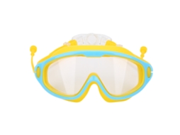 Par de Óculos de Natação Infantis Amarelos e Azuis, Lentes Grandes AQUAFORGE