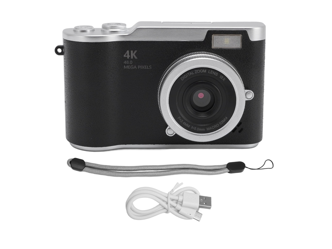 2026 câmera Digital Portátil Ccd 4k 48mp com Tela de 2.4 Polegadas